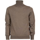 Unisex wool turtleneck pullover - Brown Quail | Doré Doré