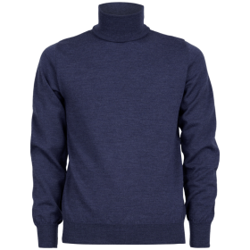Unisex wool turtleneck pullover - Blue | Doré Doré