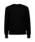 Unisex wool round neck pullover - Black