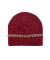 Unisex plain wool cap with contrasting border - Amaranth red & Cream