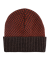 Merino wool hat with check pattern – Brown