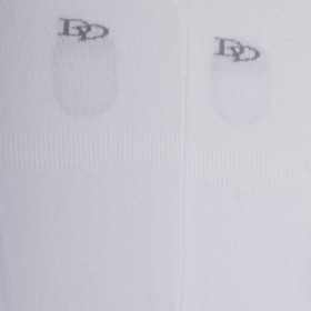 Cotton footlets with non-slip effect at the heel - White | Doré Doré