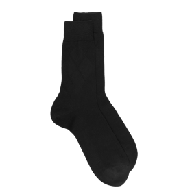 Superlight Socks in mercerised cotton lisle - Black | Doré Doré