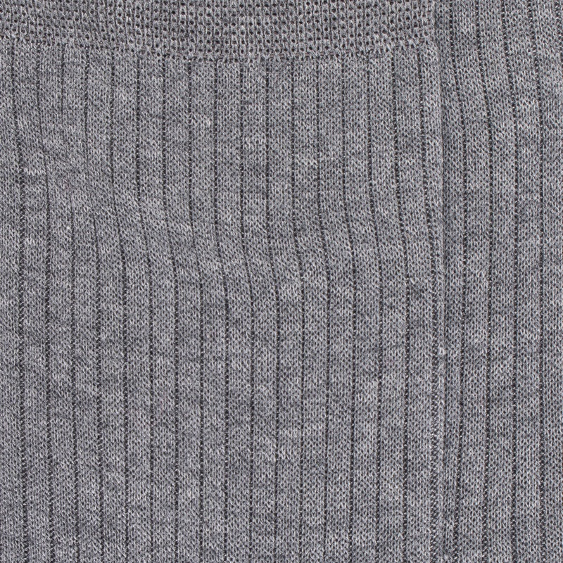 Men's 100% mercerised cotton lisle ribbed socks - Medium grey | Doré Doré