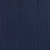 Men's 100% mercerised cotton lisle ribbed socks - Navy blue | Doré Doré