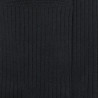 Men's 100% mercerised cotton lisle ribbed socks - Black | Doré Doré