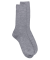 Thick ribbed merino wool socks - Light grey