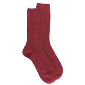 Men's wool ribbed socks - Red | Doré Doré