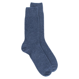 Men's wool and cashmere socks - Denim blue | Doré Doré