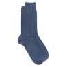 Men's wool and cashmere socks - Denim blue