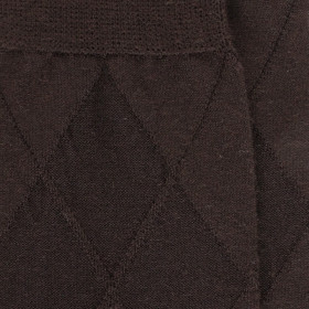 Men's wool argyle pattern socks - Chocolate | Doré Doré