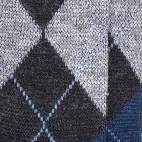 Men's merino wool argyle pattern socks - Grey | Doré Doré