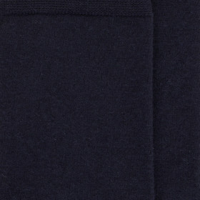 Men's wool and cotton jersey knit socks - Dark blue | Doré Doré