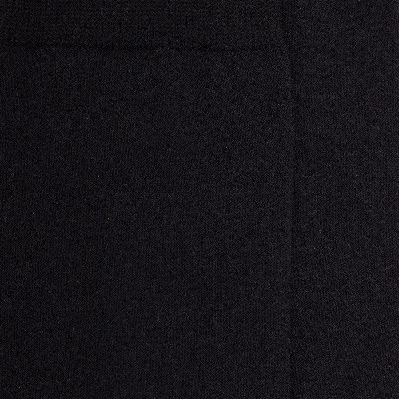 Men's wool and cotton jersey knit socks - Black | Doré Doré