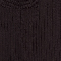 Men's luxury fine cotton lisle ribbed socks - Brown | Doré Doré