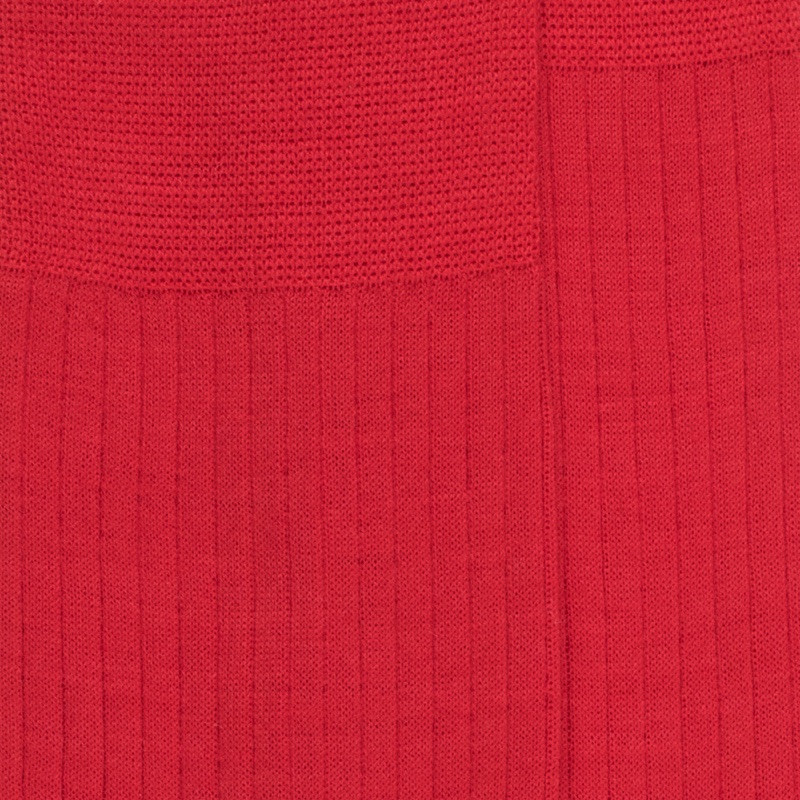 Men's luxury fine merino wool ribbed socks - Red | Doré Doré