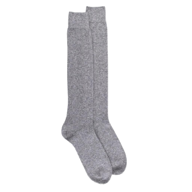 Men's long wool and cashmere socks - Oxford grey | Doré Doré