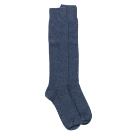 Men's long wool and cashmere socks - Blue | Doré Doré
