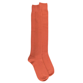 Men's knee-high socks in wool and cashmere - Orange | Doré Doré