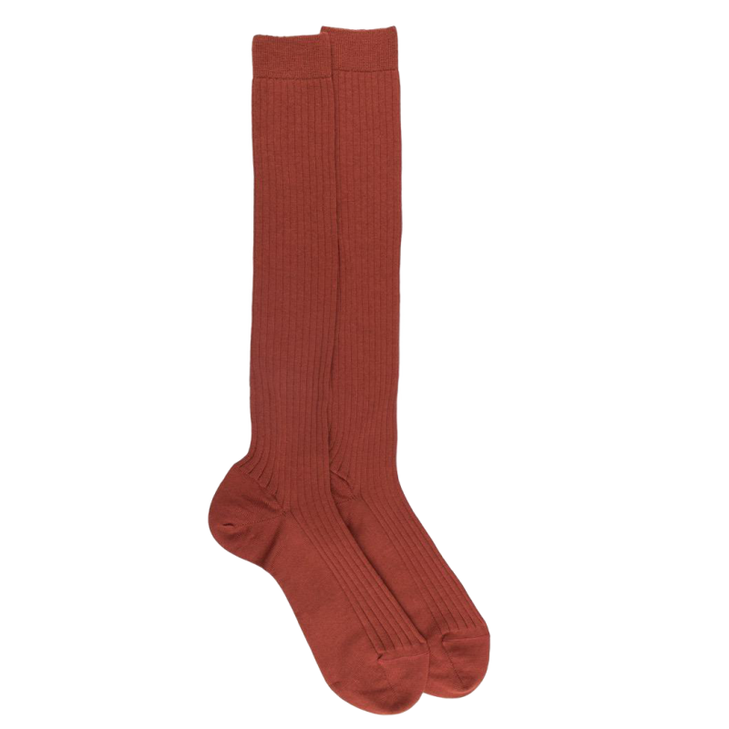 Men's knee-high socks in wool - Brown | Doré Doré