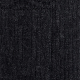Men's merino wool ribbed knee-high socks  - Dark grey | Doré Doré