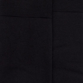 Men's wool and cotton jersey knit knee-high socks - Black | Doré Doré