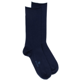 Men's Egyptian cotton socks with rolled hem - Blue | Doré Doré