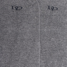 Egyptian cotton footlets in flat knit - Grey | Doré Doré
