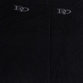 Egyptian cotton footlets in flat knit - Black | Doré Doré