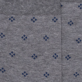 Men's cotton socks with fine tie pattern - Grey | Doré Doré