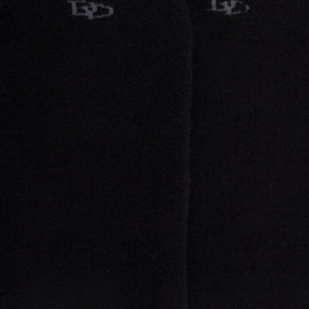 Men's cotton no-show socks with padded sole stone - Black | Doré Doré