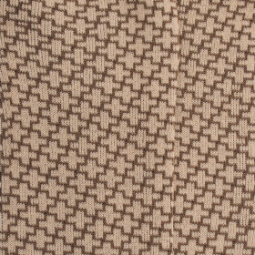 Soft cotton socks with geometric pattern - Beige and brown | Doré Doré