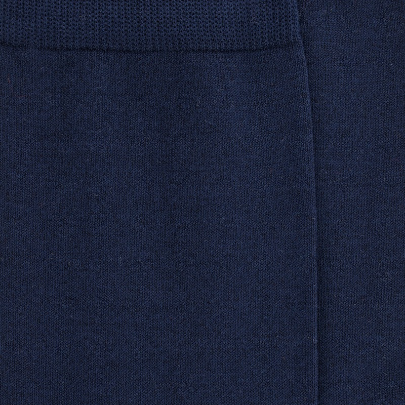 Men's cotton lisle and polyamide jersey knit socks - Navy blue | Doré Doré