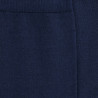 Men's cotton lisle and polyamide jersey knit socks - Navy blue | Doré Doré