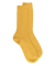 Thick ribbed merino wool socks - Yellow