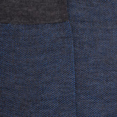 Men's caviar patterned wool socks - Grey & blue | Doré Doré