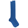 Men's long ribbed wool socks - Royal Blue