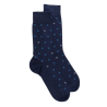 Mercerised cotton men's socks with DD pattern - Blue