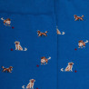 Men's cotton socks with dogs repeat pattern - Blue Cosmos | Doré Doré
