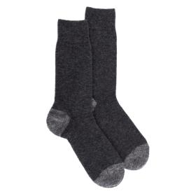 Men's polar wool socks - Dark grey & oxford grey | Doré Doré