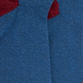 Men's polar wool socks - Sapphire blue & red | Doré Doré