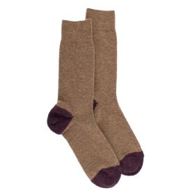 Men's polar wool socks - Rye & Bordeaux | Doré Doré