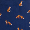 Men's cotton fox patterned socks - Royal Blue | Doré Doré