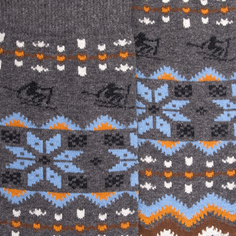 Men's cotton socks with Christmas motif - Oxford grey | Doré Doré