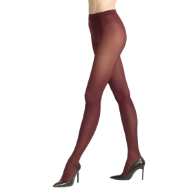 Women's 50 denier plain tights - Burgundy | Doré Doré