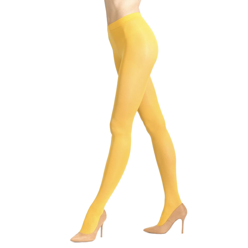 Women's 50 denier plain tights - Mustard | Doré Doré