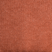 Unisex plain wool and cashmere fingerless gloves - Orange | Doré Doré
