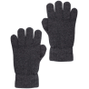 Unisex wool and cashmere plain gloves - Dark grey