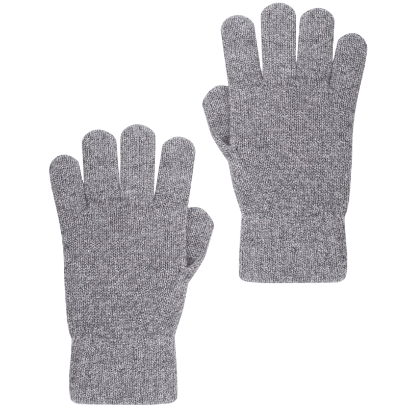 Unisex wool and cashmere plain gloves - Oxford grey | Doré Doré