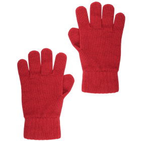 Unisex wool and cashmere plain gloves - Red | Doré Doré